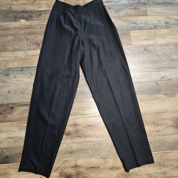 Silk Lore by Beth Terrell Black Tapered Leg Trousers Pants 6 Career Silk Dressy - Picture 5 of 13